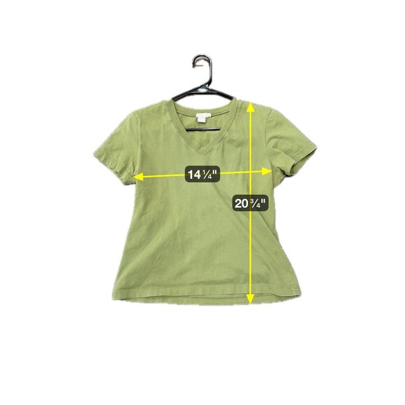 J. Crew Womens Olive Green V-Neck Short Sleeve T-Shirt Sz Small - Picture 6 of 8